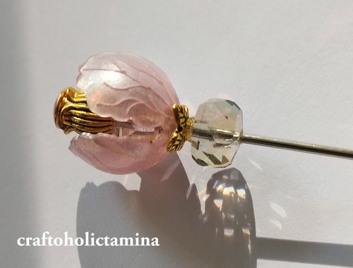 Beautiful flower stick pin - flower,