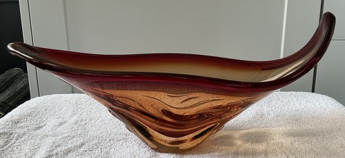Murano red amber glass - murano,