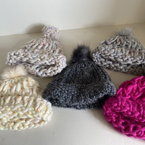 Hand knitted hats various - hand,