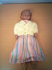 Vintage Dutch Traditional wooden Doll With Wooden Clogs, Articulated ,Hand Made 