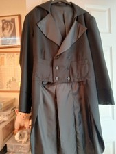 Mid VICTORIAN gents Tail Coat And Grey Flannel Trousers.   Large
