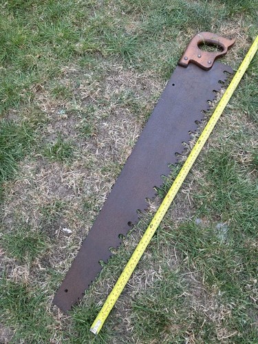 Vintage logging saw - vintage,
