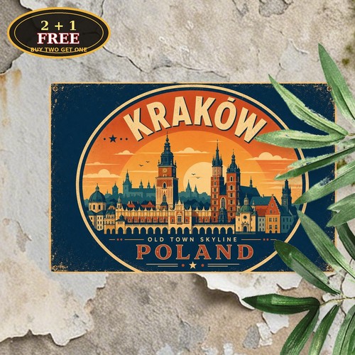 Krakow skyline poland circular - krakow,
