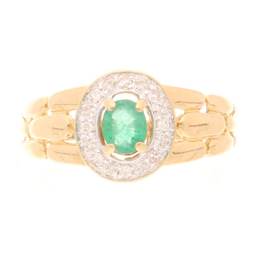18carat yellow gold emerald - 18carat,