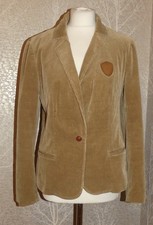 TOMMY HILFIGER CAMEL VELVET NEEDLECORD JACKET BLAZER UK 16