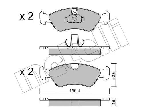 Front brake pad set disc - front,