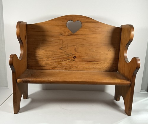 Vintage wooden doll bench - vintage,