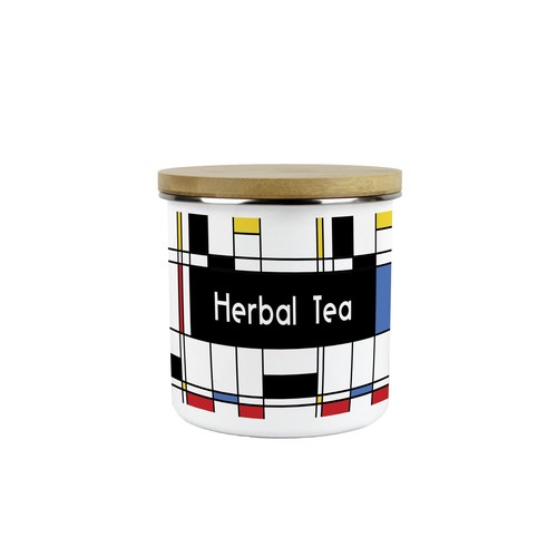 Retro herbal tea canister - retro,