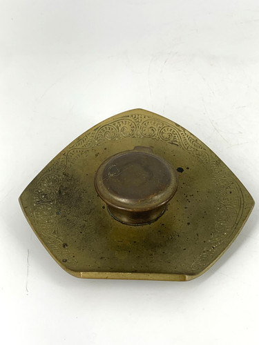 Brass inkwell austria - brass,