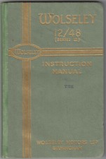 Wolseley 12/48 Series III 1946 Original Hardback UK Factory Owner's Handbook