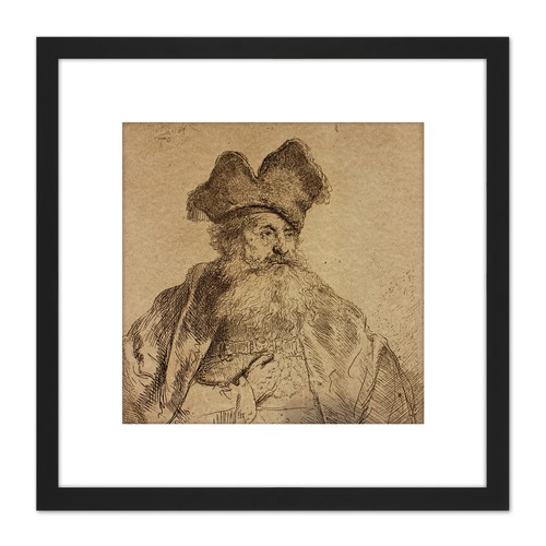 Rembrandt old man divided fur - rembrandt,