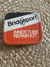 Vintage Bridgeport Car Tyre Puncture Repair Kit And Advertising Tin Automobilia