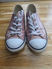 Pink Glitter Converse Low Tops