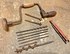vintage hand BRACE & 10 BITS