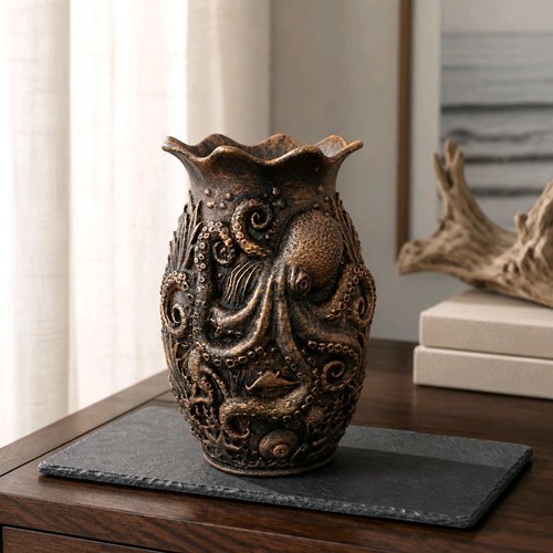 Kraken vase gothic sculpture - kraken,