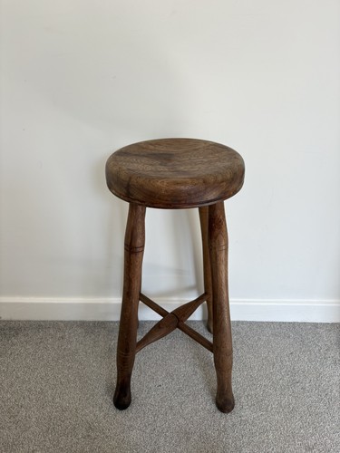 Vintage solid wood - round, stool