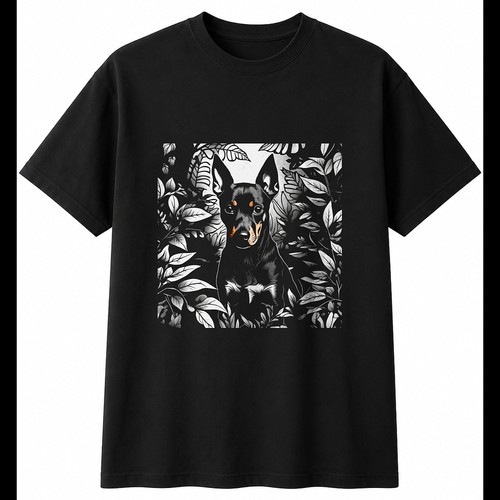 Greyscale miniature pinscher - greyscale,