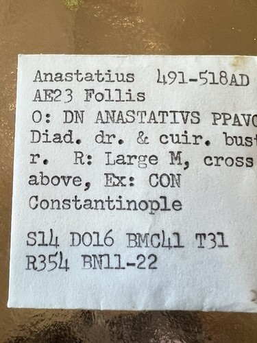 Anastasius ae23 follis 491 518 - anastasius,