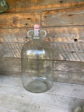 Demijohn Glass Bottle Wine/Beer Double Handled. Used 4.5L. With Free bung 
