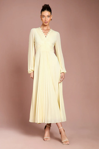 Coast yellow maxi dress womens - yellow,