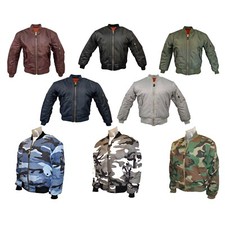 MA1 Bomber Jacket US Air Force Army Style Flight Flying Padded Coat Defects