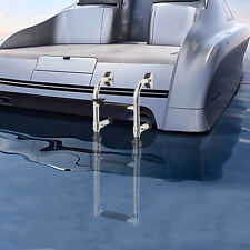 3 Step Folding 304 Stainless Steel & PVC Boat Ladder Silver & Black