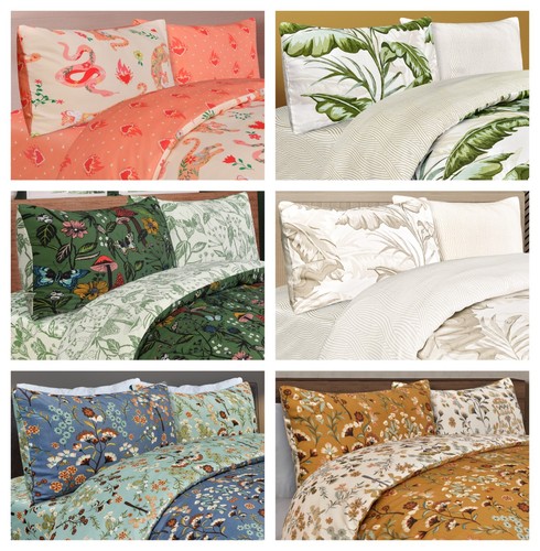 Reversible floral duvet quilt - floral,
