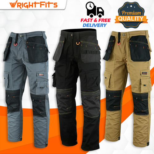 Mens cargo work trousers heavy - mens,