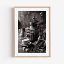 Coffee Wall Art Print Retro