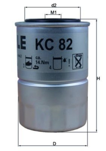 Mahle fuel filter for isuzu - for,