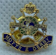 Notts & Derby - Sherwood - NEW British Army Military Cap/Tie/Lapel Pin Badge