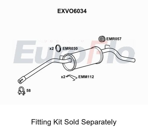 Rear muffler silencer insert - muffler,