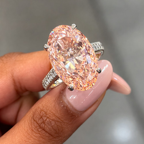 Igi 10ct fancy intense pink - 16.10ct,