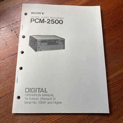 Sony pcm 2500 dat - sony,