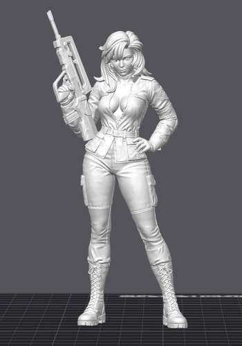 Sniper wolf posing with famas - with,