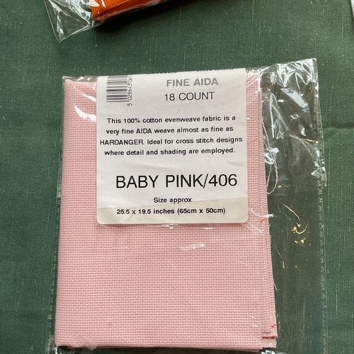 Count baby pink cotton aida - baby,