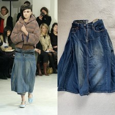Junya Watanabe Comme des Garcons Asymmetrical Hip hung Denim Skirt Made in Japan