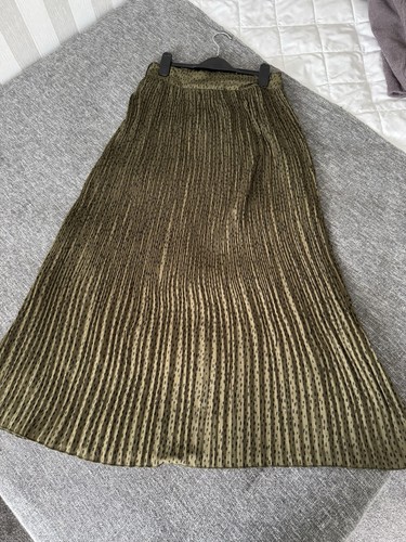 Zara khaki green - khaki, pleated