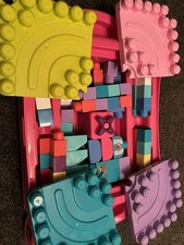 Mega Bloks Toddler Building Blocks 30pcs Activity Table with Blocks and Storage