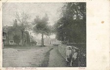 BROAD STREET, OLD BAMPTON OXFORDSHIRE POSTCARD POSTED 1904 (ref 7293/23/F)