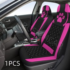 Front Car Seat Covers Pink For High-Back Bucket Seats Interior Accessories