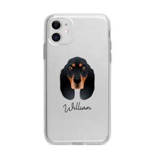 Black and Tan Coonhound Personalised iPhone Case for iPhone 15 14 13 12 11