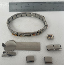 vtg dolceoro italy nomination charm bracelet usa states disney chicago MN extras