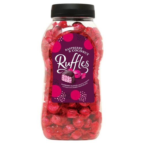 Raspberry ruffles jar - raspberry,