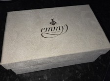 Size S EMMY LONDON 9CT WHITE GOLD DIAMOND RING *SEE AUTHENTICITY CARD IN PHOTO*