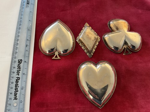 Antique solid silver pin - , trays