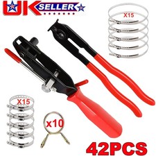 42PCS Universal CV Boot Clips Kit Stainless Steel CV Joint Crimp Clamp With Tool