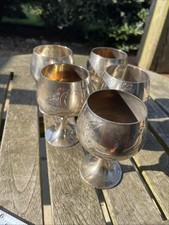 Epns Engraved Goblet X 5