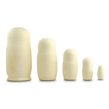 Set of 5 Unpainted Blank