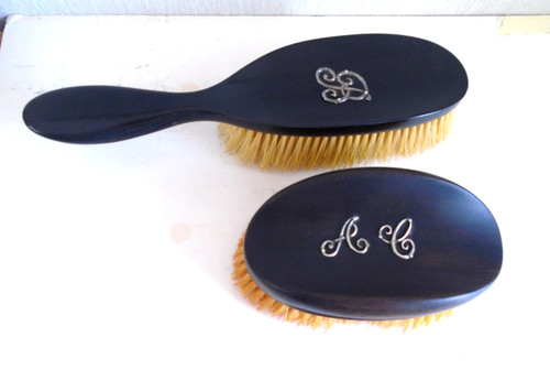 Pair antique ebony hair and